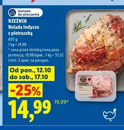 Lidl Rolada indycza z pietruszką Rzeźnik oferta