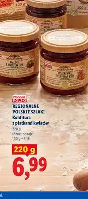Lidl Konfitura malina z kwiatem lipy Regionalne Polskie Szlaki oferta