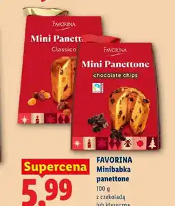 Lidl Minibabka panettone z czekoladą Favorina oferta