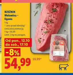 Lidl Wołowina - ligawa Rzeźnik oferta