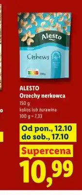Lidl Orzechy nerkowca kokos Alesto oferta