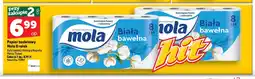 Topaz Papier toaletowy Mola Biała bawełna 8-pak oferta