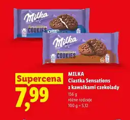 Lidl Ciastka Sensations z kawałkami czekolady Oreo Milka oferta