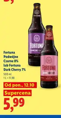 Lidl Piwo Fortuna Podwójne Czarne 8% oferta