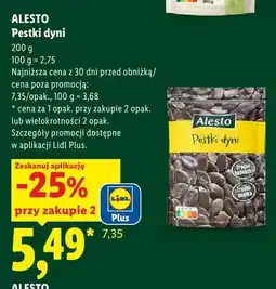 Lidl Pestki dyni Alesto oferta