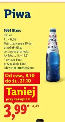 Lidl Piwo 1664 Blanc oferta