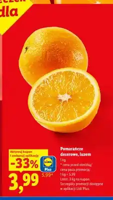 Lidl Pomarańcze deserowe oferta