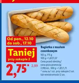 Lidl Bagietka z masłem czosnkowym oferta