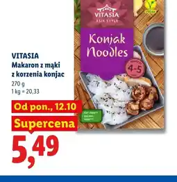 Lidl Makaron z mąki z korzenia konjac Vitasia oferta