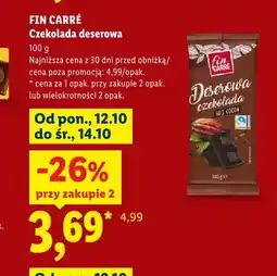 Lidl Czekolada deserowa Fin Carré oferta