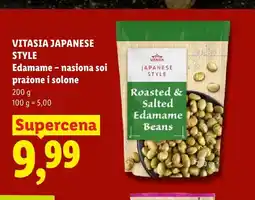 Lidl Edamame - nasiona soi prażone i solone Vitasia Japanese Style oferta