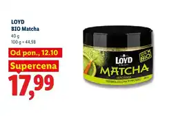 Lidl BIO Matcha Loyd oferta