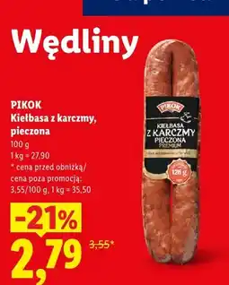 Lidl Kiełbasa z karczmy pieczona Pikok oferta