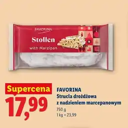 Lidl Strucla drożdżowa z nadzieniem marcepanowym Favorina oferta