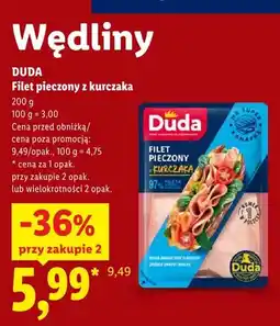Lidl Filet pieczony z kurczaka Duda oferta