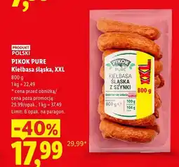 Lidl Kiełbasa śląska XXL Pikok Pure oferta