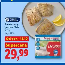 Lidl Dorsz czarny porcje z fileta Abramczyk oferta