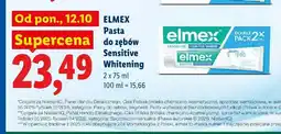 Lidl Pasta do zębów Sensitive Whitening 2-pak Elmex oferta