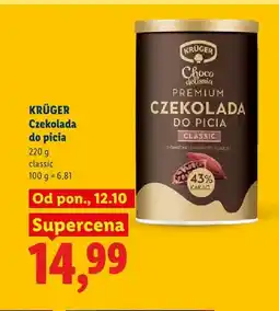 Lidl Czekolada do picia classic Krüger oferta