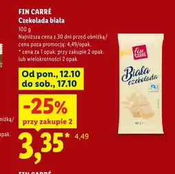 Lidl Czekolada biała Fin Carré oferta