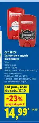 Lidl Dezodorant w sztyfcie dla mężczyzn Old Spice Whitewater oferta