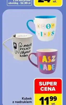 Carrefour Kubek z nadrukiem oferta
