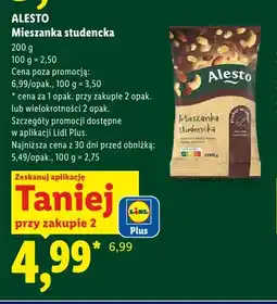 Lidl Mieszanka studencka Alesto oferta