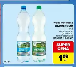 Carrefour Express Woda mineralna gazowana Carrefour lekko oferta
