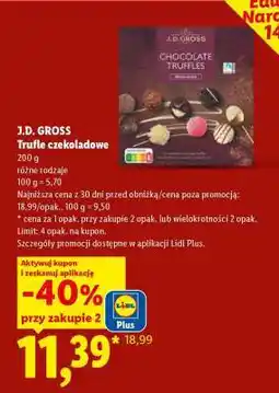 Lidl J.D. GROSS Trufle czekoladowe oferta