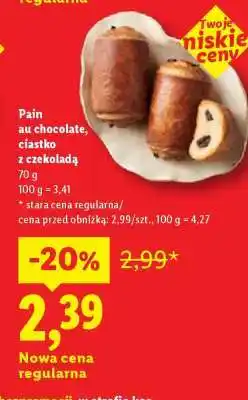 Lidl Pain au chocolate, ciastko z czekoladą oferta