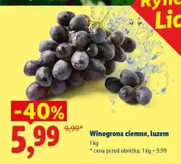 Lidl Winogrona ciemne, luzem oferta