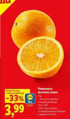 Lidl Pomarańcze deserowe, luzem oferta