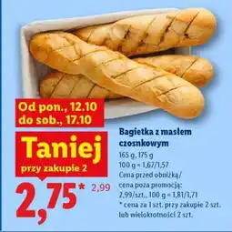 Lidl Bagietka z masłem czosnkowym oferta