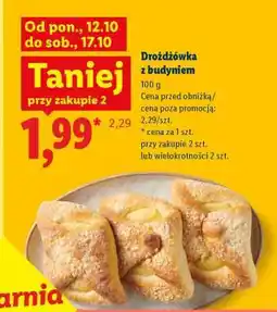 Lidl Drożdżówka z budyniem oferta