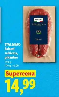 Lidl ITALIAMO Salami salsiccia pikantne oferta
