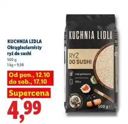 Lidl KUCHNIA LIDLA Okrągłoziarnisty ryż do sushi oferta