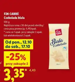 Lidl FIN CARRÉ Czekolada biała oferta