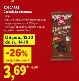 Lidl FIN CARRÉ Czekolada deserowa oferta