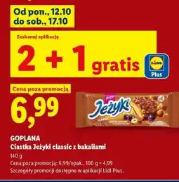 Lidl GOPLANA Ciastka Jeżyki classic z bakaliami oferta