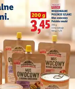 Lidl REGIONALNE POLSKIE SZLAKI Mus owocowy Polskie smaki oferta