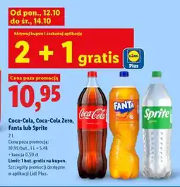 Lidl Coca-Cola, Coca-Cola Zero, Fanta lub Sprite oferta