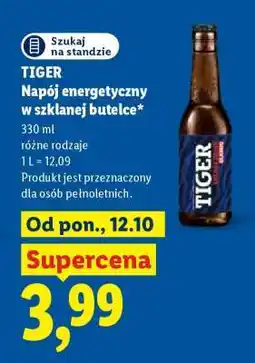 Lidl TIGER Napój energetyczny w szklanej butelce oferta