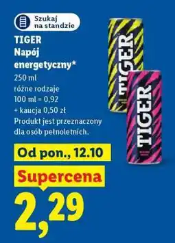 Lidl TIGER Napój energetyczny oferta