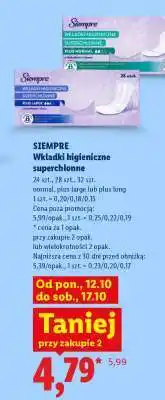 Lidl SIEMPRE Wkładki higieniczne superchłonne oferta