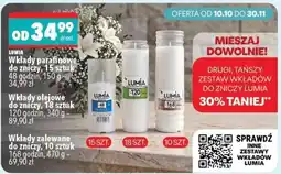 Biedronka Wkłady parafinowe do zniczy, 15 sztuk oferta