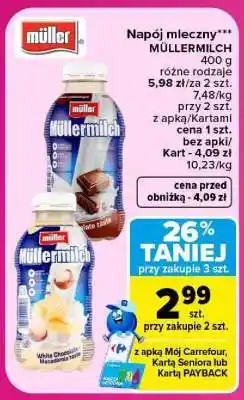 Carrefour Napój mleczny Müllermilch oferta