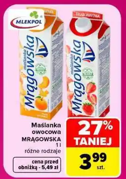 Carrefour Maślanka owocowa MRĄGOWSKA oferta