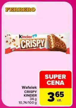 Carrefour Wafelek CRISPY KINDER oferta