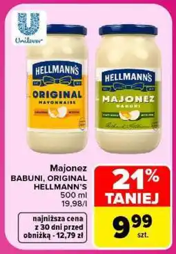 Carrefour Majonez BABUNI, ORIGINAL HELLMMAN’S oferta