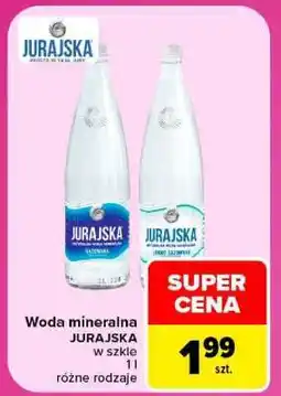 Carrefour Woda mineralna Jurajska oferta